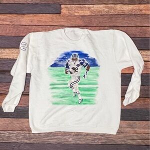 Vintage Emmitt Smith Dallas Cowboys NFL Football Crewneck Pullover Sweatshirt